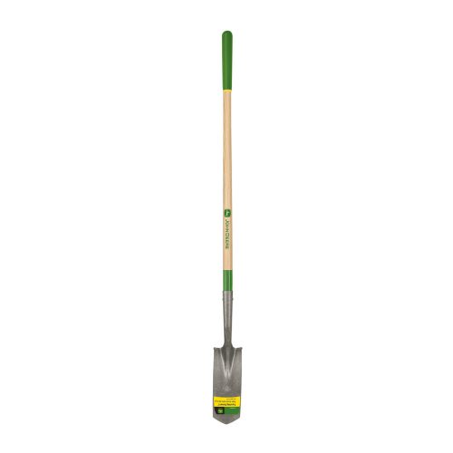 JOHN DEERE TRS-4-RBA-JD Árokásó lapát, 10 cm széles pengével, íves vállak, 120 cm-es prémium keményfa nyéllel, gumírozott markolattal (35122)