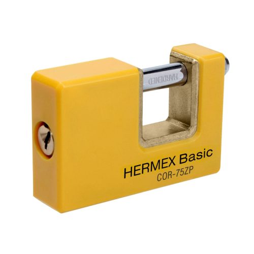 HERMEX COR-75ZP Hengerzáras "U" lakat, 75 mm, 2 kulcs (23524)