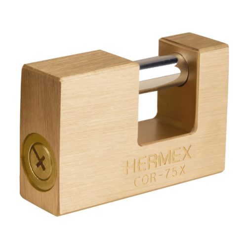 HERMEX COR-75X Hengerzáras "U" lakat, 75 mm, 3 db 4 ágú kulccsal  (43353)