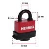 HERMEX CMR-50 Műanyag bevonatú laminált lakat, 50 mm, 3 kulcs (43368)