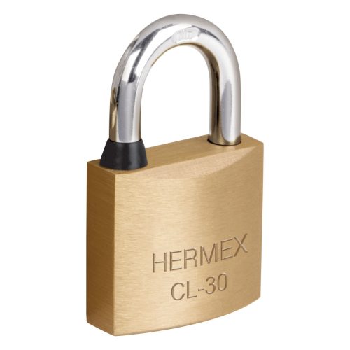 HERMEX CL-30 Sárgaréz lakat, 30 mm, 2 kulcs (43427)